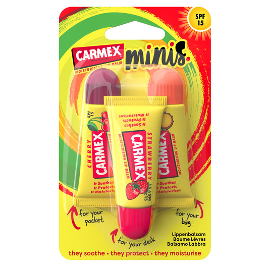 CARMEX MINIS Squeeze Tube 3-Pack
